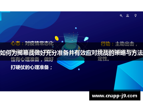 如何为揭幕战做好充分准备并有效应对挑战的策略与方法