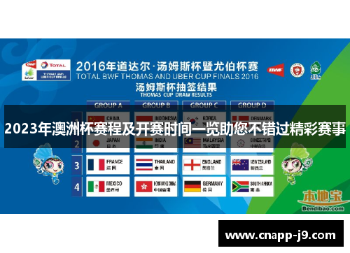 2023年澳洲杯赛程及开赛时间一览助您不错过精彩赛事 2023年澳洲杯赛程及开赛时间一览助您不错过精彩赛事